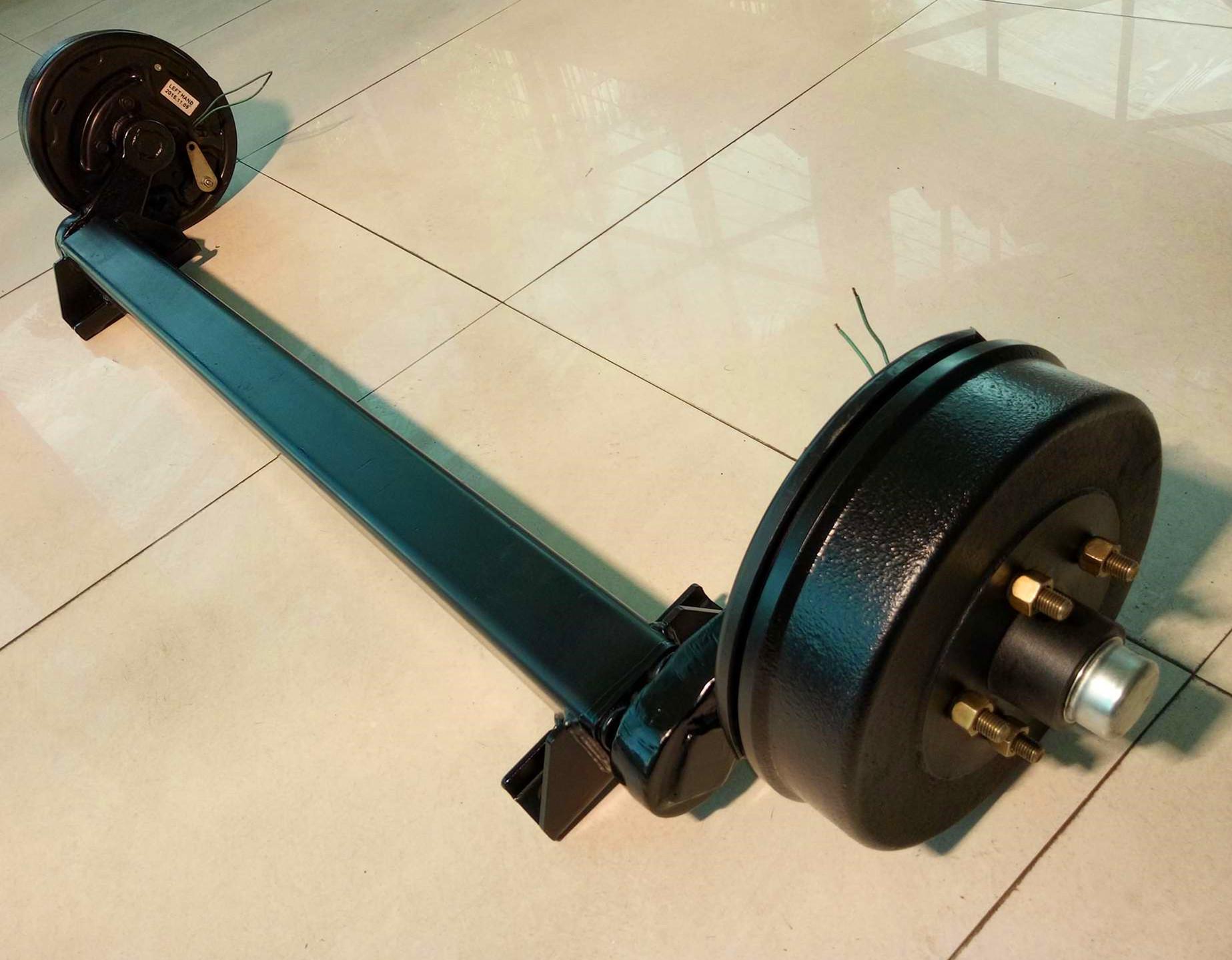 Rubber torsion Axle with Electric Drum Brake, 005