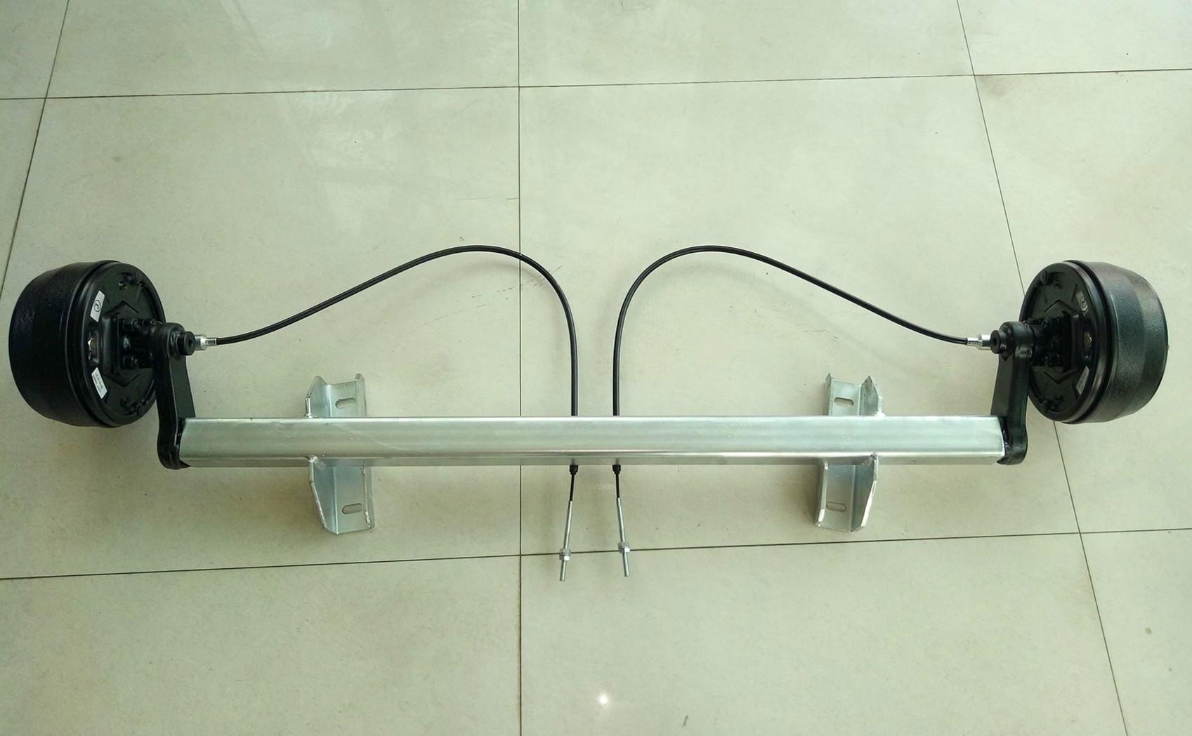 Rubber torsion Axle with Mechanical Drum Brake, 006
