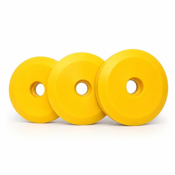 Custom Yellow Oil-Filled Cast Nylon Pulley CNC Machining ±0.1mm Precision Self-Lubricating Nylon Sheave Wheel for Conveyor & Industrial Machinery