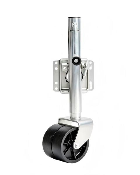 Side Wind Trailer Jack with Dual 6 Inch Wheels